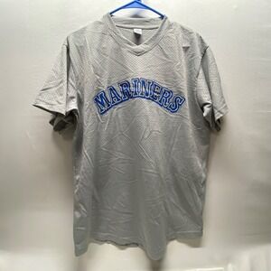 Seattle Mariners Randy Johnson Throwback Jersey 51 Gray Mens Medium SGA 57833